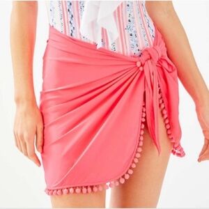 Lilly Pulitzer Paxton Sarong Crab Claw Coral Size XS/S New